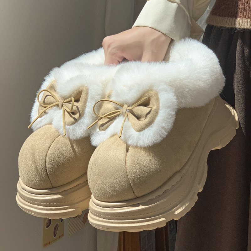 Winter Clothing Korea - الدافئة فو الفراء رقيق النعال للنساء