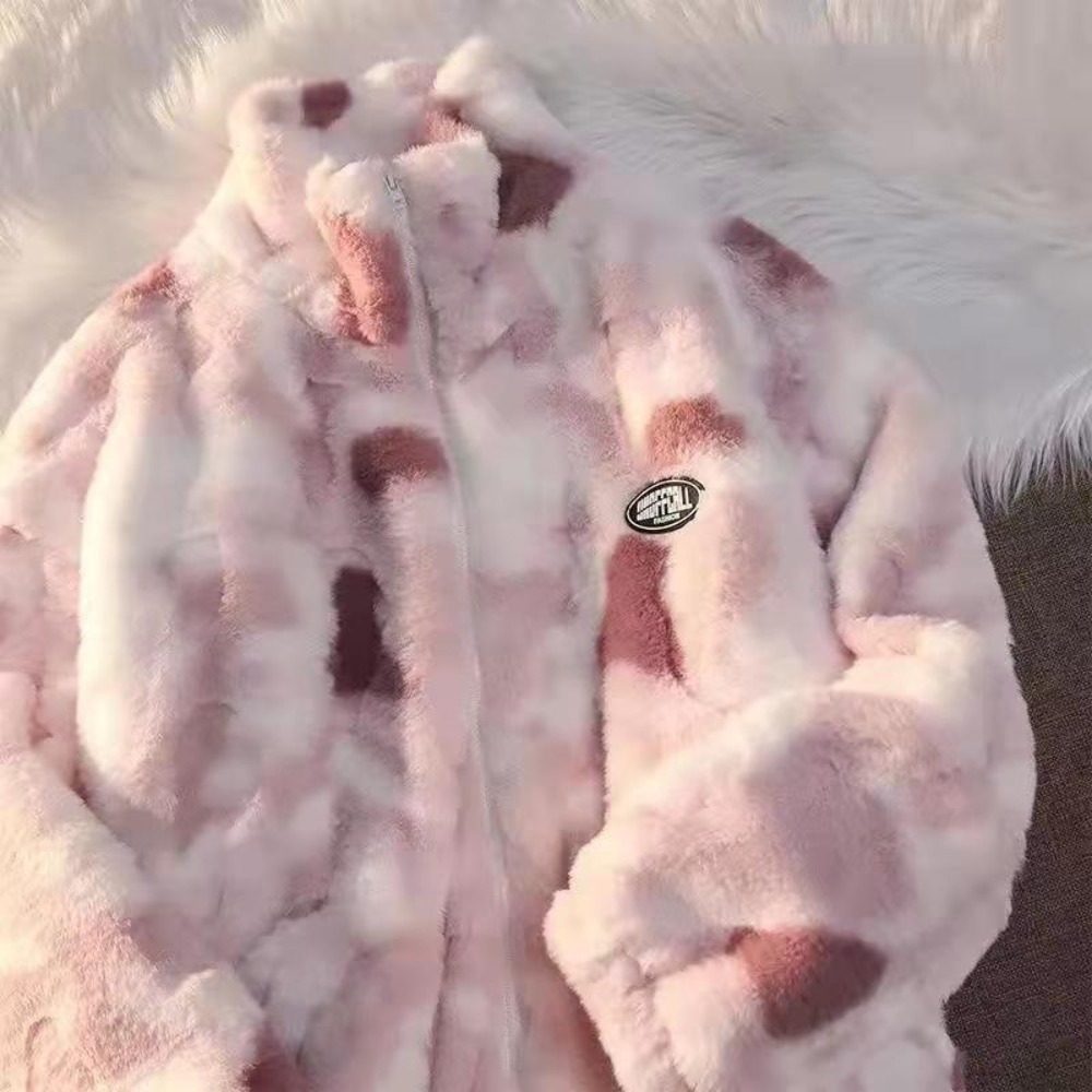 Winter Clothing H&M - جديد المرأة التعادل صبغ لامب جاكيت