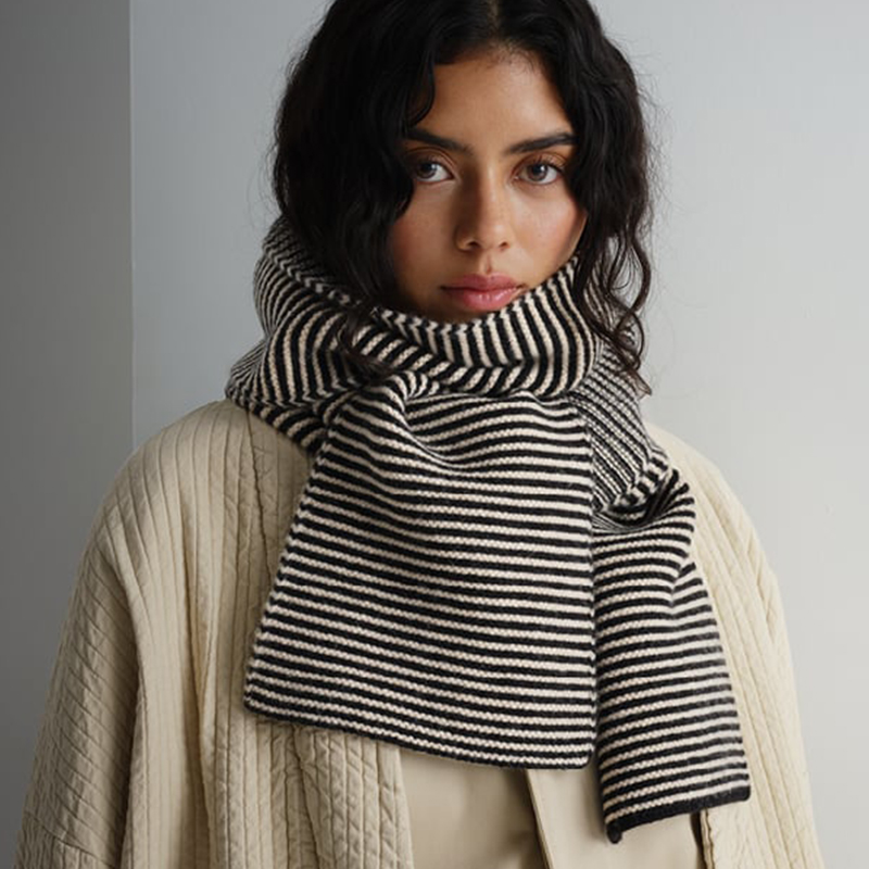 Winter Clothing Korea - الفاخرة مخطط وشاح محبوك للنساء الوالدين