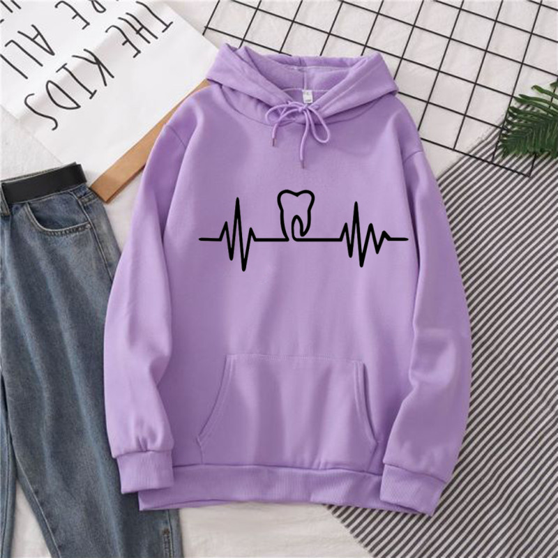Heatbeat Hoodie Graphic Tooth  - مراجعة Winter Clothing Drawing وسعره