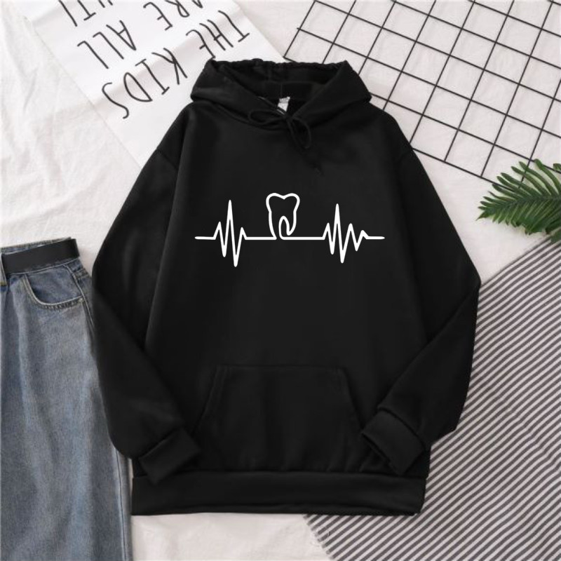 Heatbeat Hoodie Graphic Tooth  - مراجعة Winter Clothing Drawing وسعره
