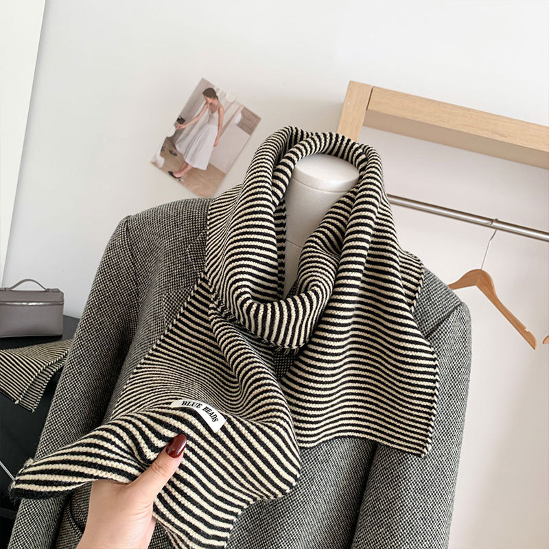 الفاخرة مخطط وشاح محبوك للنساء - مراجعة Winter Clothing Korea وسعره